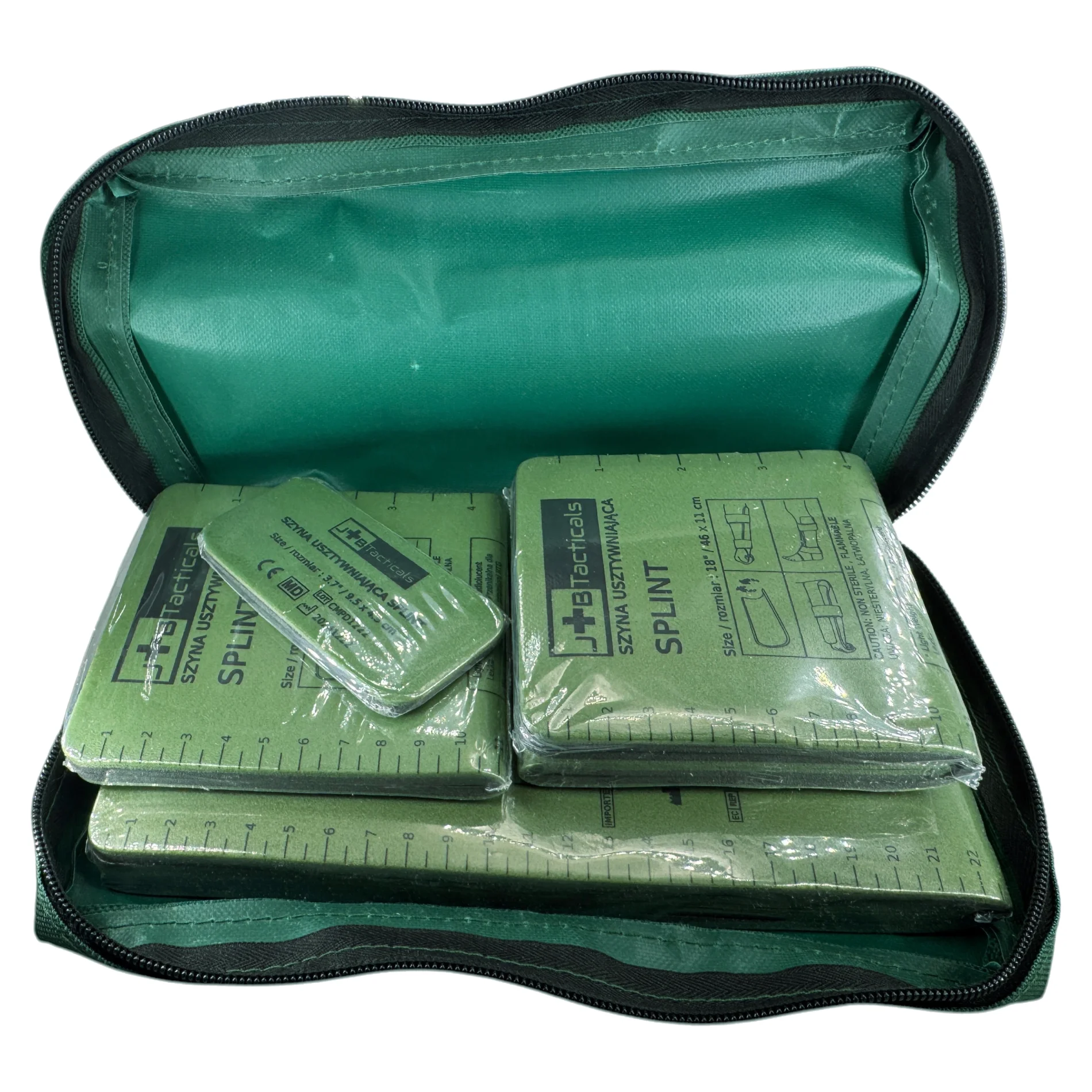 Zestaw szyn unieruchamiających typu SPLINT – 4 szyny do stabilizacji złamań 92 / 46 / 23/ 9,5 cm + torba